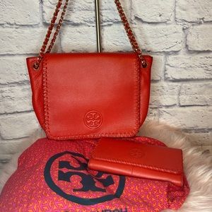 Marion Small Flap Shoulder Bag - Masaai Red